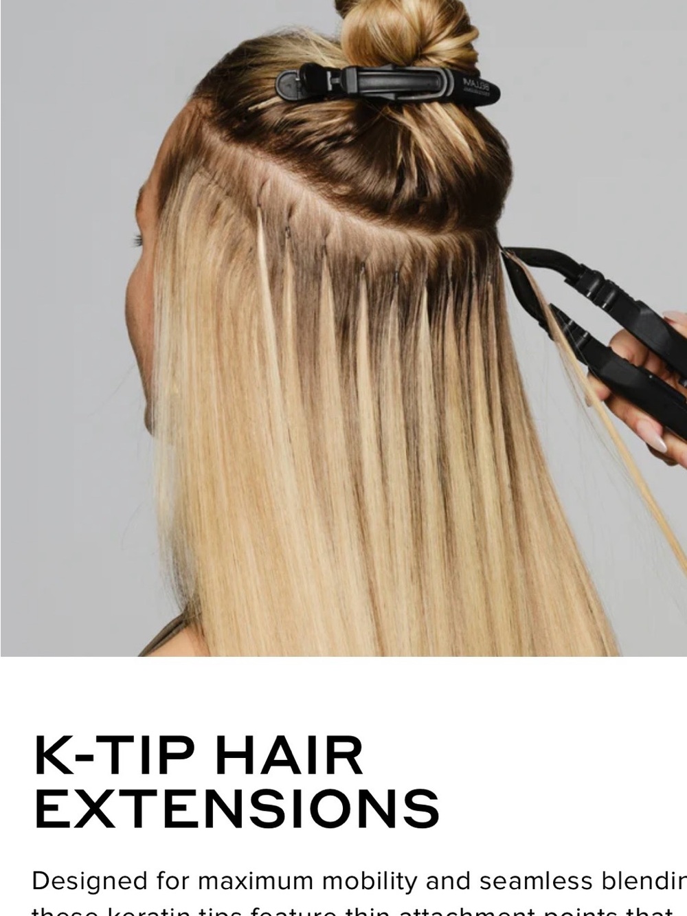 BELLAMI 20” K-Tip Hair Extensions - Light Brown to Ash Blonde Platinum Blend NWT - Picture 7 of 7